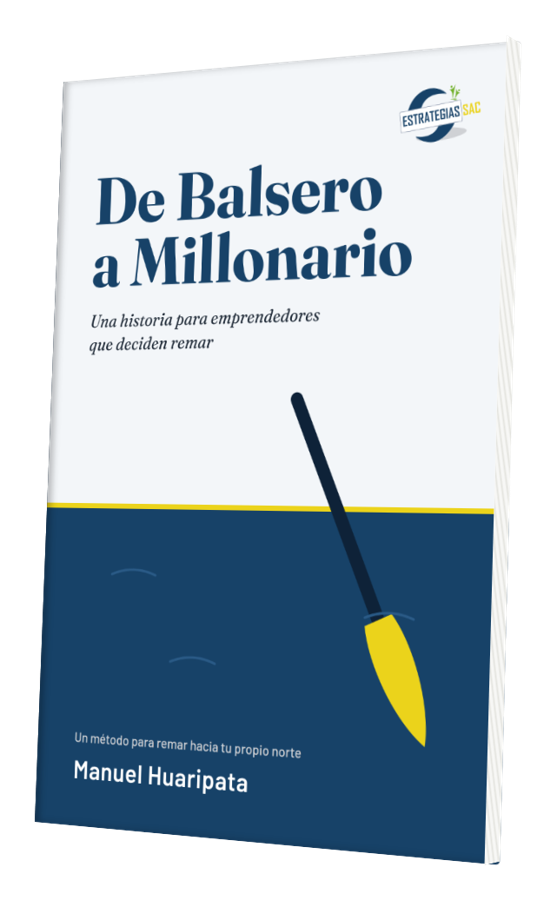 Portada del libro De Balsero a Millonario, de Manuel Huaripata