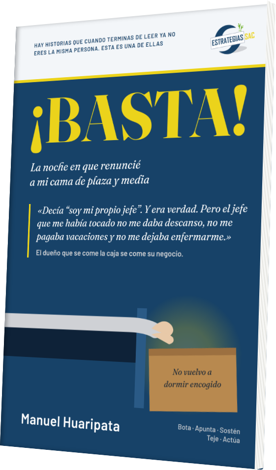 Portada del libro ¡BASTA!, de Manuel Huaripata